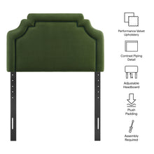 Load image into Gallery viewer, Magnolia Stain-Resistant Performance Velvet Twin Size Headboard by Modway