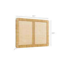 Load image into Gallery viewer, Sandy Wall Mounted Wood and Rattan Twin Size Headboard by Modway