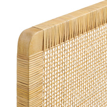 Load image into Gallery viewer, Sandy Wall Mounted Wood and Rattan Full Size Headboard by Modway