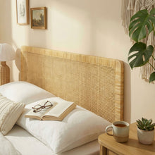 Load image into Gallery viewer, Sandy Wall Mounted Wood and Rattan Queen Size Headboard by Modway