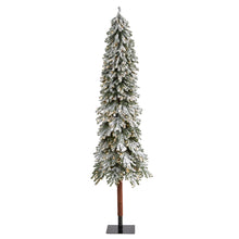 Load image into Gallery viewer, 8' Flocked Gr& Alpine Artificial Christmas Tree w/ 500 Clear Lights