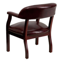 Load image into Gallery viewer, Oxblood Vinyl Luxurious Conference Chair with Accent Nail Trim