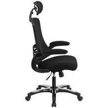 Load image into Gallery viewer, High-Back Black Mesh Swivel Executive Office Chair and Adjustable Headrest