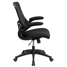 Load image into Gallery viewer, Mid-Back Black Mesh Swivel Ergonomic Task Office Chair with Flip-Up Arms