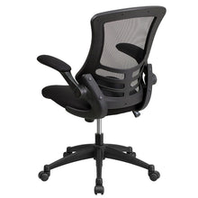 Load image into Gallery viewer, Mid-Back Black Mesh Swivel Ergonomic Task Office Chair with Flip-Up Arms