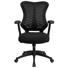 Load image into Gallery viewer, High Back Designer Black Mesh Executive Swivel Office Chair with Adjustable Arms