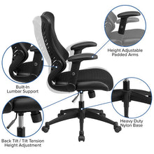 Load image into Gallery viewer, High Back Designer Black Mesh Executive Swivel Office Chair with Adjustable Arms