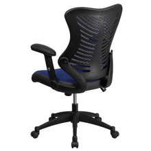 Load image into Gallery viewer, High Back Designer Blue Mesh Executive Swivel Office Chair with Adjustable Arms