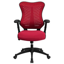 Load image into Gallery viewer, High Back Designer Burgundy Mesh Executive Swivel Office Chair