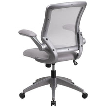 Load image into Gallery viewer, Mid-Back Gray Mesh Swivel Task Office Chair with Gray Frame and Flip-Up Arms