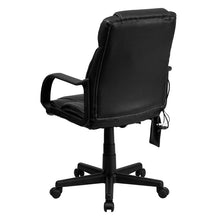 Load image into Gallery viewer, Mid-Back Ergonomic Massaging Black Executive Swivel Office Chair with Arms