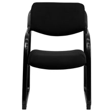 Load image into Gallery viewer, Black Fabric Executive Side Reception Chair with Sled Base