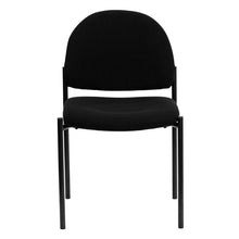 Load image into Gallery viewer, Comfort Black Fabric Stackable Steel Side Reception Chair