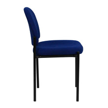 Load image into Gallery viewer, Comfort Navy Fabric Stackable Steel Side Reception Chair