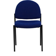 Load image into Gallery viewer, Comfort Navy Fabric Stackable Steel Side Reception Chair