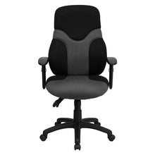 Load image into Gallery viewer, High Back Black and Gray Mesh Swivel Task Office Chair with Adjustable Arms
