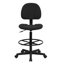 Load image into Gallery viewer, Black Patterned Fabric Drafting Chair (Cylinders: 22.5''-27''H or 26''-30.5''H)