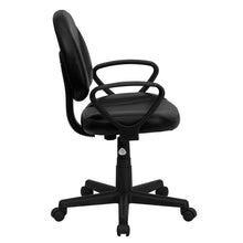 Load image into Gallery viewer, Mid-Back Black Swivel Task Office Chair with Back Depth Adjustment and Arms