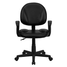 Load image into Gallery viewer, Mid-Back Black Swivel Task Office Chair with Back Depth Adjustment and Arms