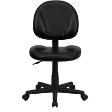 Load image into Gallery viewer, Mid-Back Black Swivel Ergonomic Task Office Chair with Back Depth Adjustment