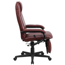 Load image into Gallery viewer, High Back Burgundy Executive Reclining Ergonomic Swivel Office Chair with Arms