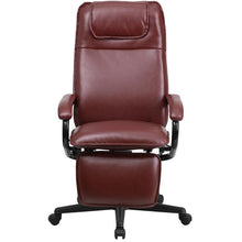 Load image into Gallery viewer, High Back Burgundy Executive Reclining Ergonomic Swivel Office Chair with Arms