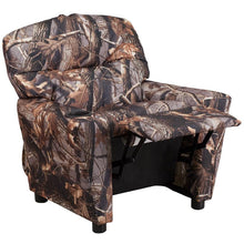 Load image into Gallery viewer, Contemporary Camouflaged Fabric Kids Recliner with Cup Holder