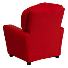 Load image into Gallery viewer, Contemporary Red Microfiber Kids Recliner with Cup Holder