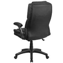 Load image into Gallery viewer, Extreme Comfort High Back Black Executive Swivel Office Chair with Flip-Up Arms