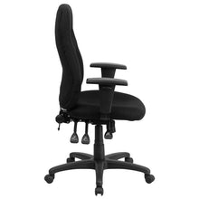 Load image into Gallery viewer, High Back Black Fabric Multifunction Swivel Task Office Chair