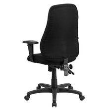 Load image into Gallery viewer, High Back Black Fabric Multifunction Swivel Task Office Chair