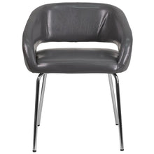 Load image into Gallery viewer, Contemporary Gray LeatherSoft Side Reception Chair