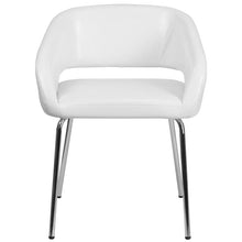 Load image into Gallery viewer, Contemporary White LeatherSoft Side Reception Chair