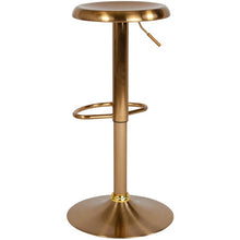 Load image into Gallery viewer, Adjustable Height Retro Barstool in Gold Finish