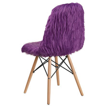 Load image into Gallery viewer, Shaggy Dog Purple Accent Chair