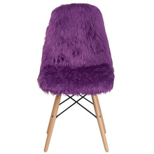 Load image into Gallery viewer, Shaggy Dog Purple Accent Chair