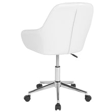 Load image into Gallery viewer, Home and Office Mid-Back Chair in White LeatherSoft