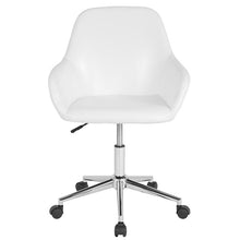 Load image into Gallery viewer, Home and Office Mid-Back Chair in White LeatherSoft