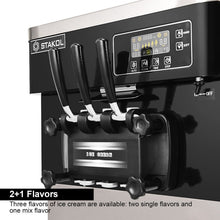 Load image into Gallery viewer, 2200W Commercial 3 Flavor Ice Cream Stainless Steel Machine