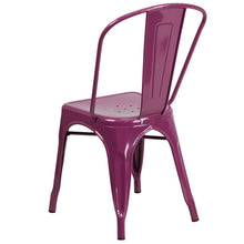 Load image into Gallery viewer, Commercial Grade Purple Metal Indoor-Outdoor Stackable Chair