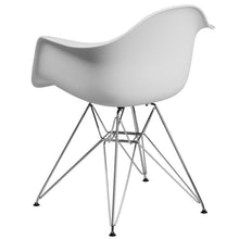 Load image into Gallery viewer, White Plastic Chair with Chrome Base