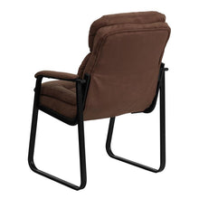Load image into Gallery viewer, Brown Microfiber Executive Side Reception Chair