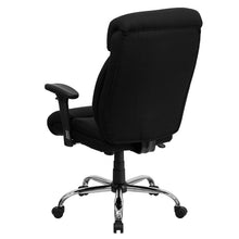 Load image into Gallery viewer, 400 lb. Rated Black Fabric Executive Office Chair with Full Headrest and Arms