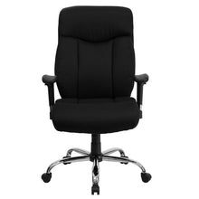 Load image into Gallery viewer, 400 lb. Rated Black Fabric Executive Office Chair with Full Headrest and Arms