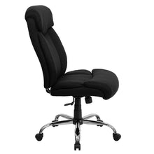 Load image into Gallery viewer, Big & Tall 400 lb. Rated Black Fabric Executive Office Chair and Chrome Base