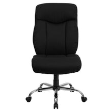 Load image into Gallery viewer, Big & Tall 400 lb. Rated Black Fabric Executive Office Chair and Chrome Base