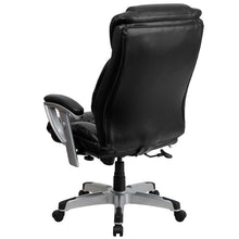 Load image into Gallery viewer, 400 lb. Rated Black Executive Office Chair with Silver Adjustable Arms