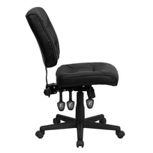 Load image into Gallery viewer, Mid-Back Black LeatherSoft Multifunction Swivel Ergonomic Task Office Chair