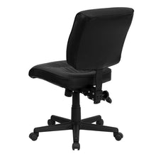 Load image into Gallery viewer, Mid-Back Black LeatherSoft Multifunction Swivel Ergonomic Task Office Chair