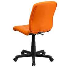 Load image into Gallery viewer, Mid-Back Orange Quilted Vinyl Swivel Task Office Chair